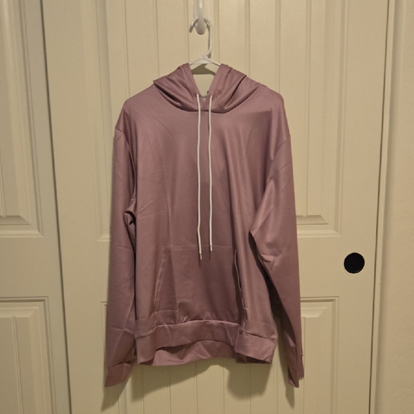 None Tops - Pink, Silky-feeling Hoodie